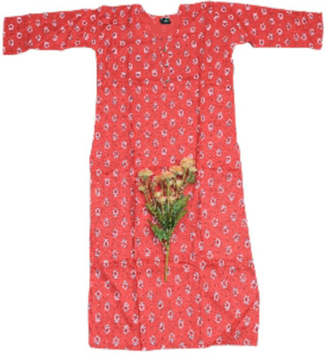 ANNAMALAIYAR TEX Women Floral Print Straight Kurta(Multicolor)