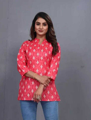 DIGIFASHION Women Solid A-line Kurta(Red)