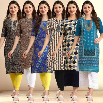 EthnicBasket Women Printed A-line Kurta(Multicolor)