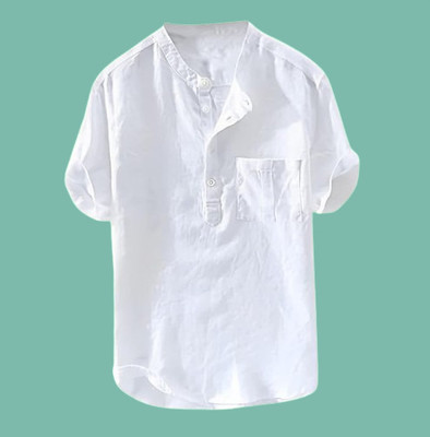 ZAKOD Men Solid Straight Kurta(White)