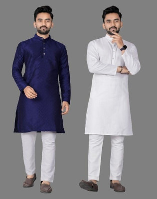 DHASU TRENDZ Men Solid Straight Kurta(Multicolor)
