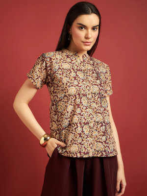 all about you Women Abstract Cape Top Kurta(Multicolor)