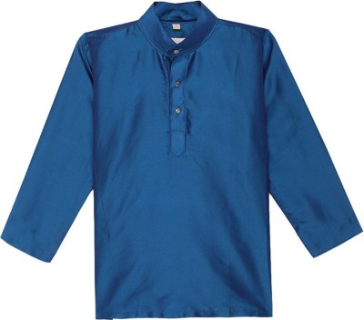 THANGAMAGAN Baby Boys Solid A-line Kurta(Blue)