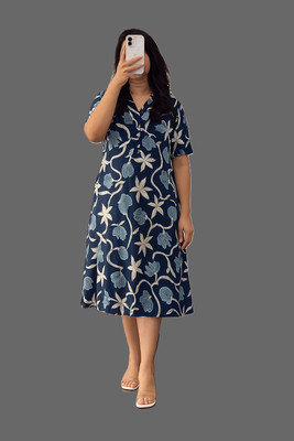 Bhagyesh Fashion Women Floral Print A-line Kurta(Multicolor)