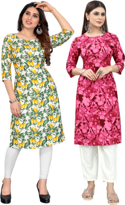 MARIDI FASHION Women Printed Straight Kurta(Multicolor)
