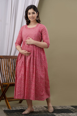 Kilangi fashions Women Printed Anarkali Kurta(Red, Beige, White)