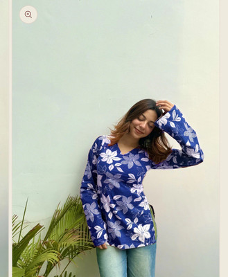 BHAWANA FASHION Women Printed Ethnic Dress Kurta(Blue)
