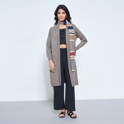 Rangmanch by Pantaloons Women Solid A-line Kurta(Grey)