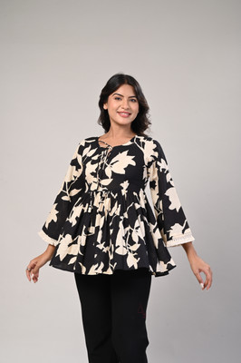 AQUA COLLECTIONN Women Printed A-line Kurta(Green)