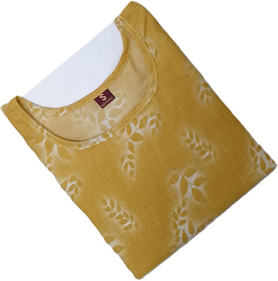 Vishwa Collection Mall Women Printed A-line Kurta(Beige)