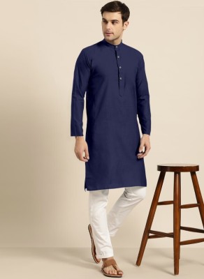 Kumartextles Men Solid Straight Kurta(Multicolor)