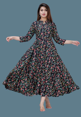 THE FTDIVA Flared/A-line Gown(Black)