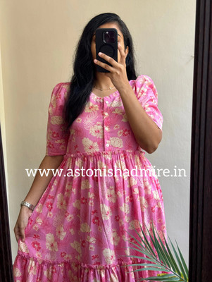 NERKSRE Flared/A-line Gown(Pink)