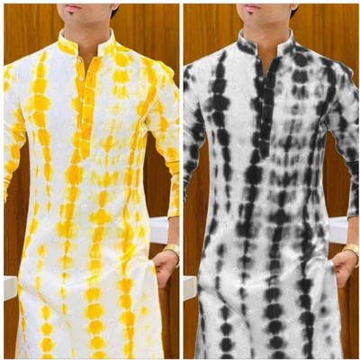 click n buy Men Embroidered Straight Kurta(Multicolor)
