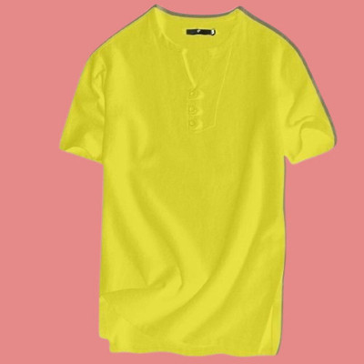 SuperTrend Men Embroidered Straight Kurta(Yellow)