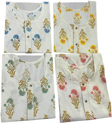 Saira Sonic Women Printed Straight Kurta(Multicolor)