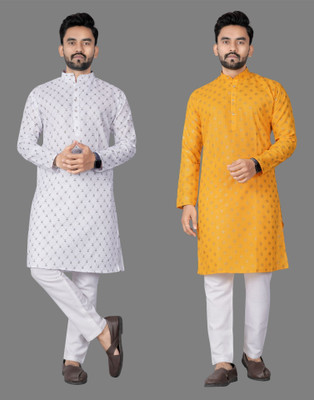 DHASU TRENDZ Men Printed Straight Kurta(Multicolor)