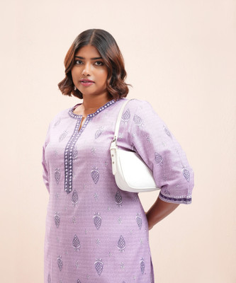 Vishudh Women Printed Straight Kurta(Multicolor)