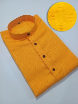 AVITS Men Solid Ethnic Dress Kurta(Yellow)