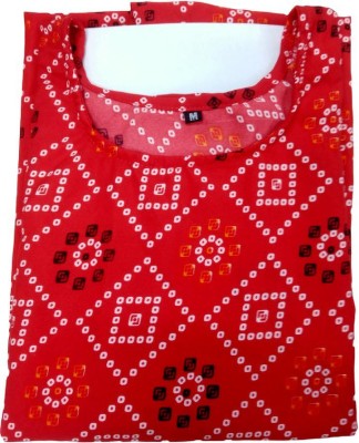 SAIKRUPA FASHION Women Printed Straight Kurta(Red)