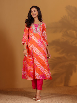 House of Pataudi Women Kurta Pant Dupatta Set