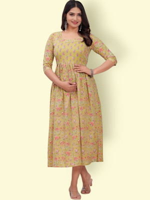 GOPI RAJU Women Printed Anarkali Kurta(Multicolor)