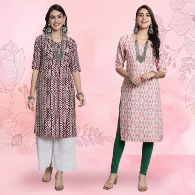 EthnicBasket Women Printed A-line Kurta(Multicolor)