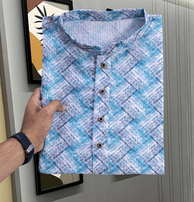 Lazzly Men Printed Straight Kurta(Multicolor)