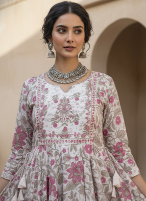 Sa Rasa Anarkali Gown(Multicolor)