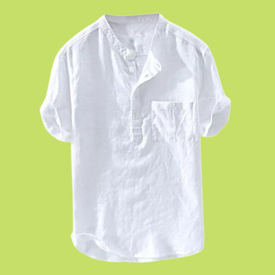 ZAKOD Men Solid Straight Kurta(White)