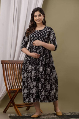 Stylishthreads Women Printed Flared Kurta(Multicolor)