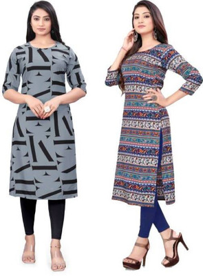 MIROSELLY CREATION Women Printed A-line Kurta(Multicolor)