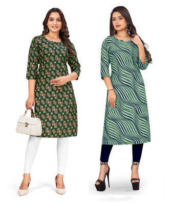SAIKRUPA FASHION Women Printed A-line Kurta(Multicolor)