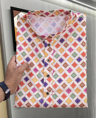 MOXTE Men Printed Straight Kurta(Multicolor)