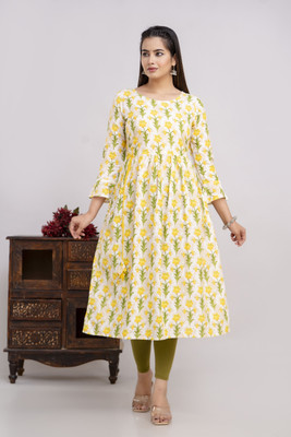 VIHAN Women Printed Anarkali Kurta(Multicolor)