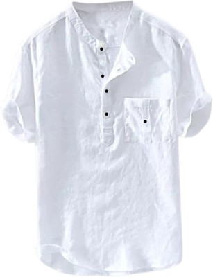 ZAKOD Men Solid Straight Kurta(White)