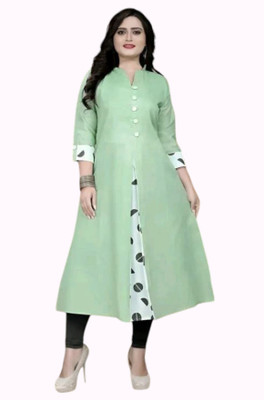 DB Fashion Women Solid Anarkali Kurta(Green)