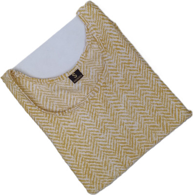 DB COLLECTION Women Printed A-line Kurta(White, Yellow)