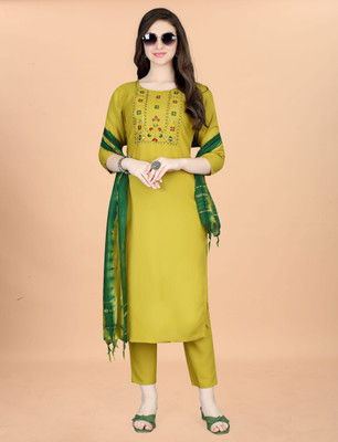 Rudr Venture Embroidered Kurta, Salwar & Dupatta Set