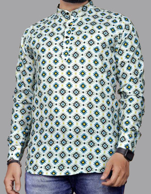 SilverBuck Men Printed Pathani Kurta(Multicolor)