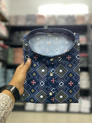 FOXDX Men Printed A-line Kurta(Multicolor)