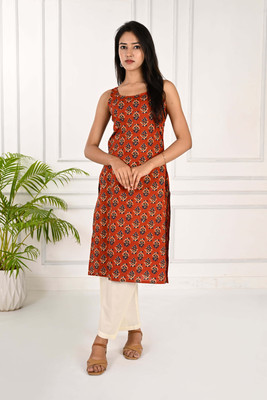 REAM Women Printed Straight Kurta(Multicolor)