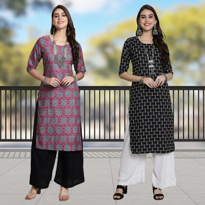 Moda Rapido Women Printed A-line Kurta(Multicolor)