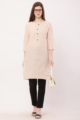 RIDE AND RULE Women Self Design Straight Kurta(Multicolor)