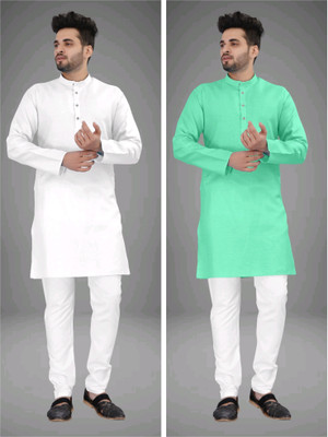 click n buy Men Solid Straight Kurta(Multicolor)