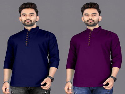 click n buy Men Solid Straight Kurta(Multicolor)