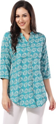 Meher Impex Women Printed A-line Kurta(Light Blue)