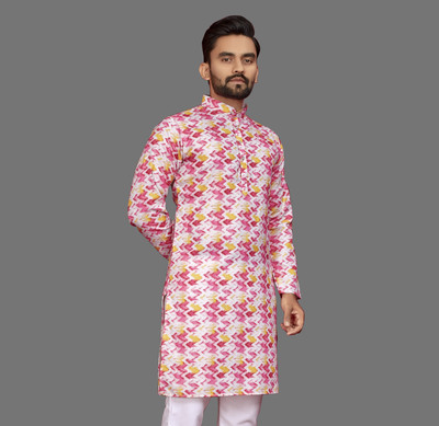 seawind Men Printed Straight Kurta(Multicolor)