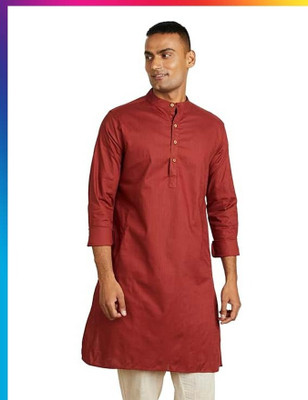 Errcs Men Solid A-line Kurta(Multicolor)