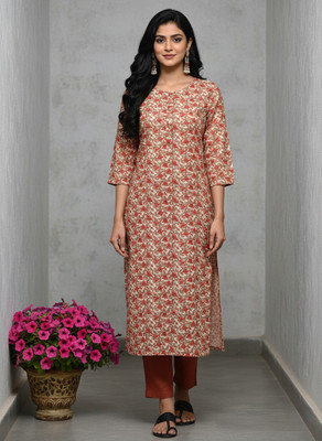 Fascino Designs Women Printed A-line Kurta(Multicolor)